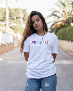 Netball Colors Tee (White)