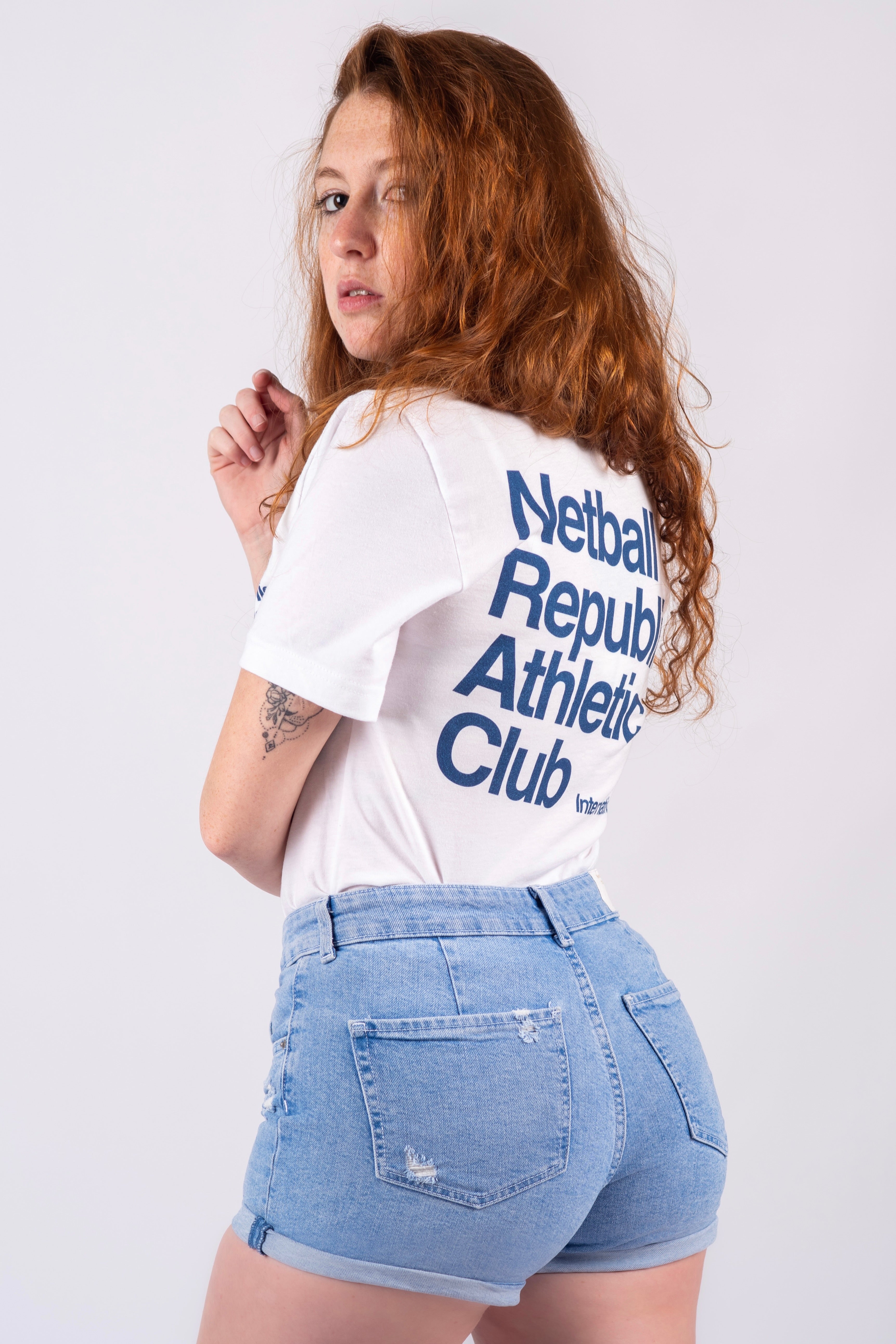 Netball Republic Athletic Club Tee (White)