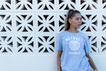 Load image into Gallery viewer, Netball Republic Varsity Tee (Grey - White Graphic)
