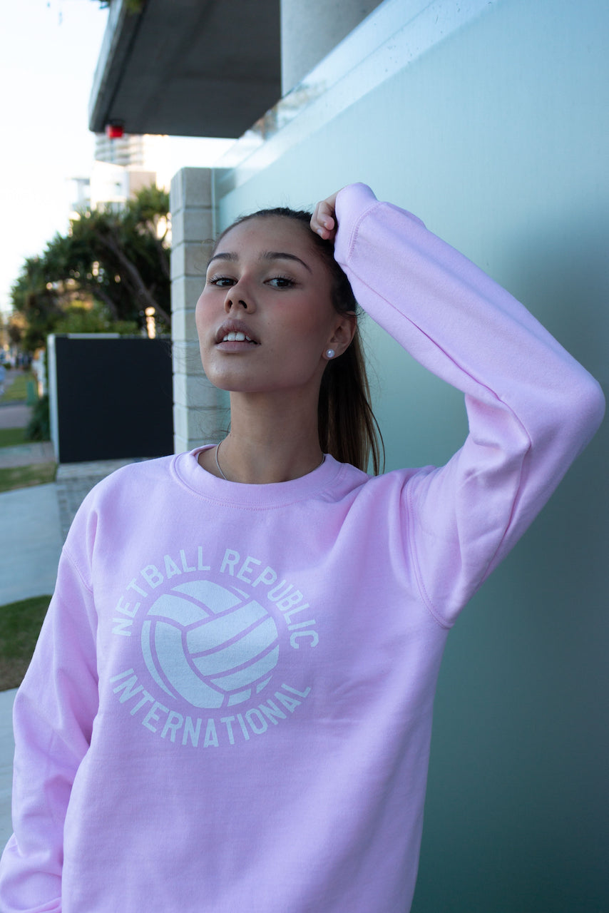 Netball Republic International Sweater (Light Pink)