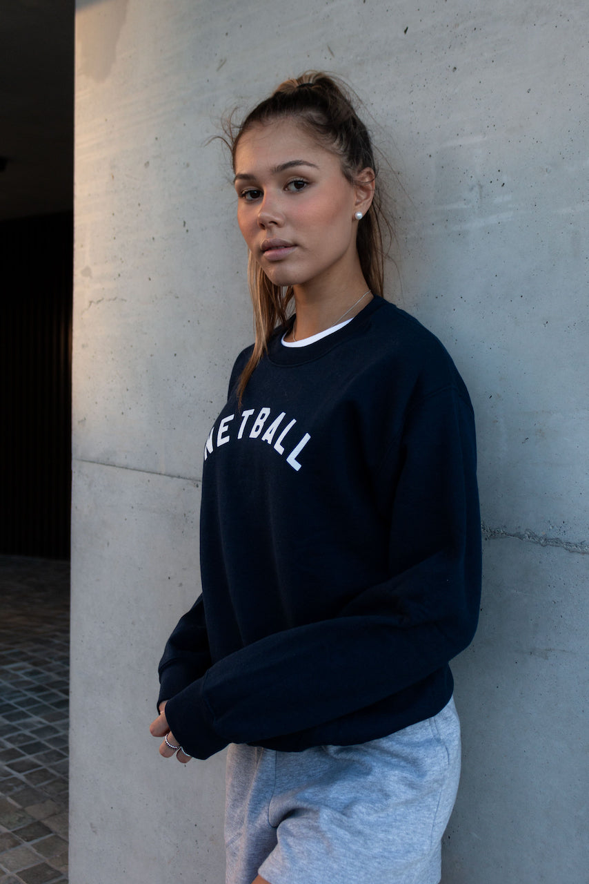 Netball Boyfriend Sweater (Navy)