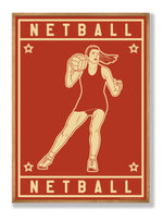 Load image into Gallery viewer, Netball Icon Poster (Burgundy)
