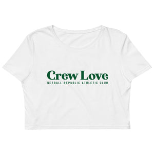 Crew Love Organic Crop Top (White)