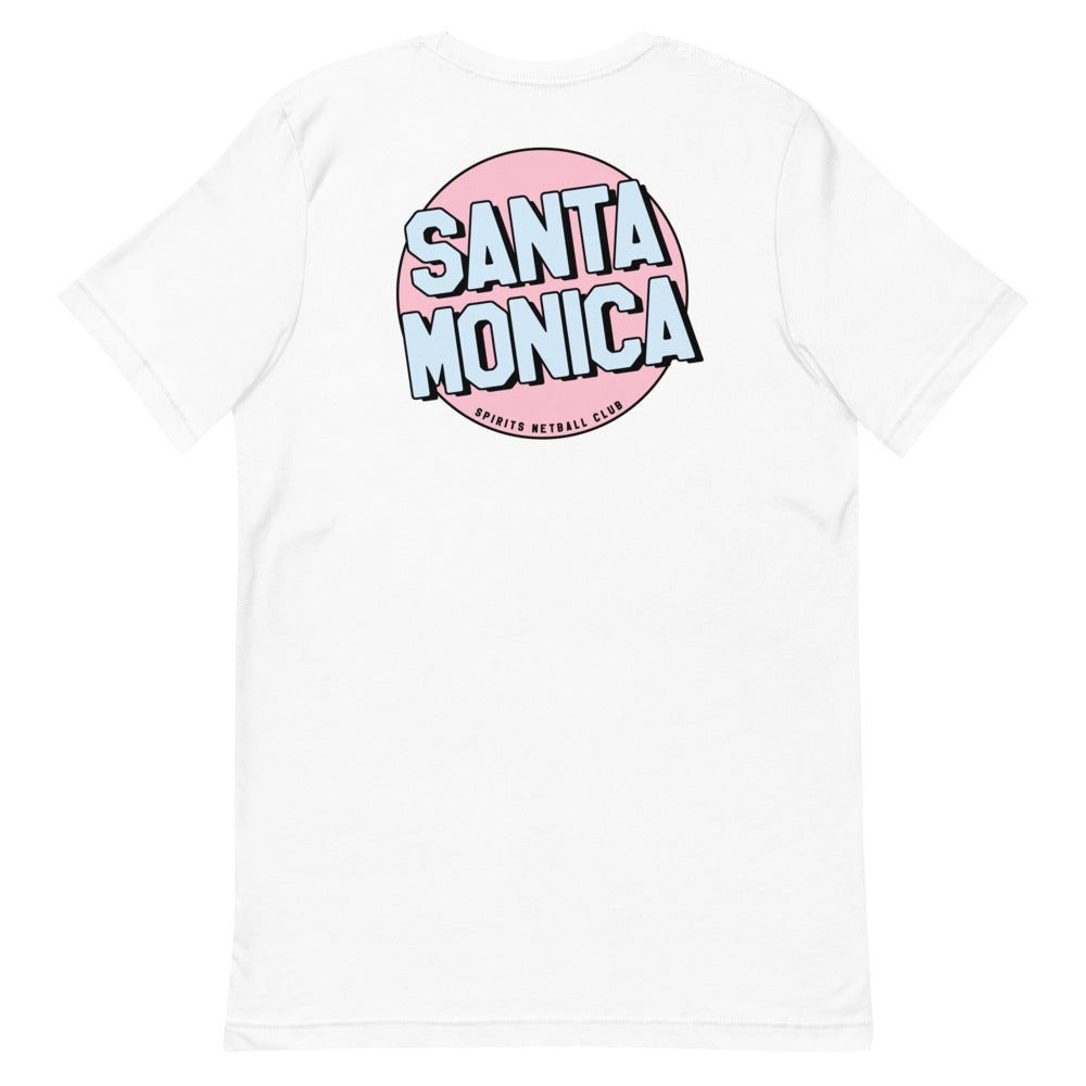 Santa Monica Netball Tee (White)