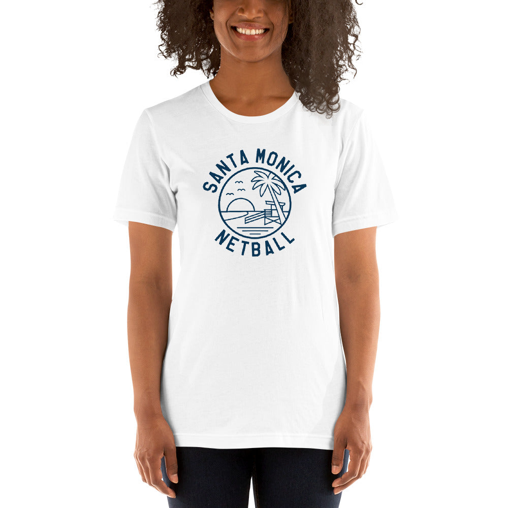 Santa Monica Netball Tee (White)